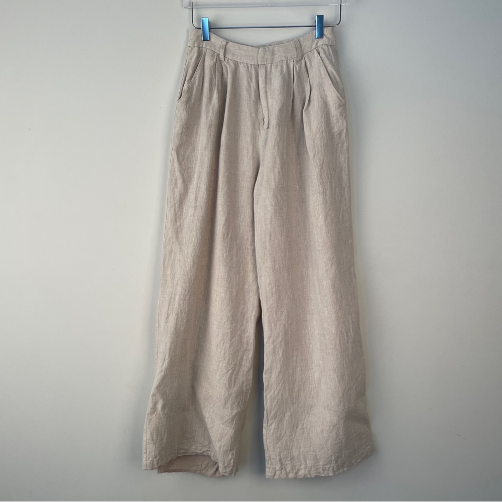 DISSH Cream Wide Leg Pants